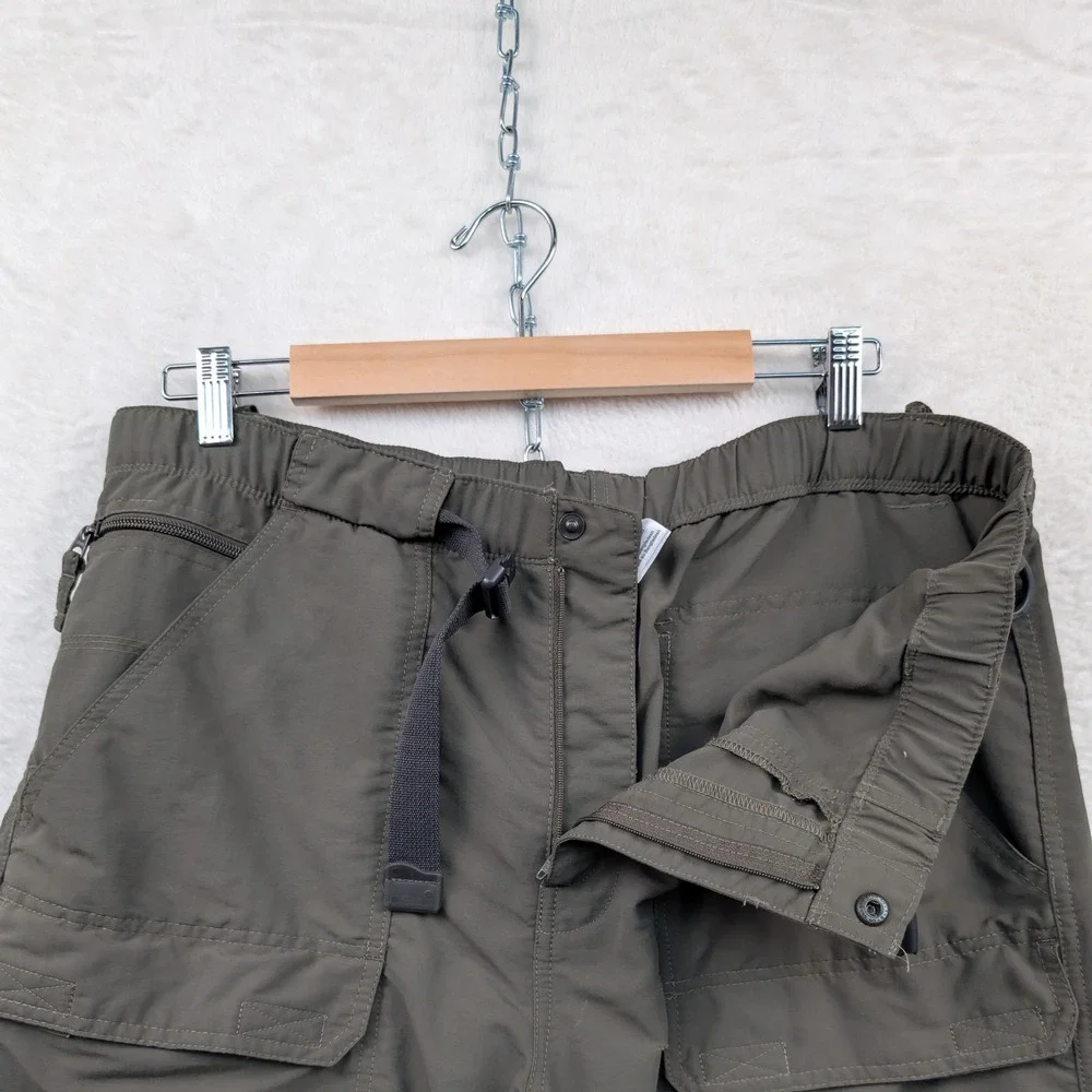The North Face Convertible Pants Mens 38x30 Large Olive Green Gorpcore Hiking